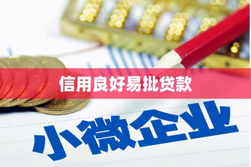 余杭信用良好易批贷款