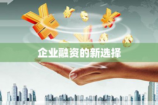 余杭企业融资的新选择