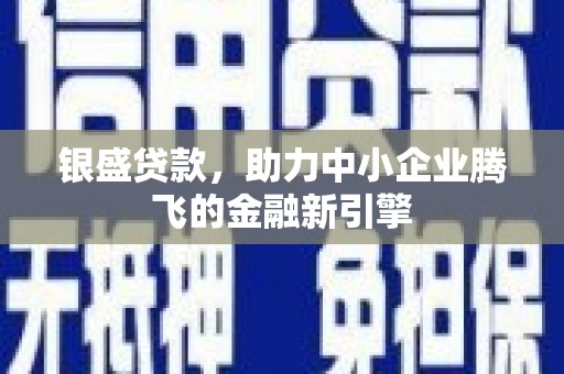 余杭银盛贷款，助力中小企业腾飞的金融新引擎